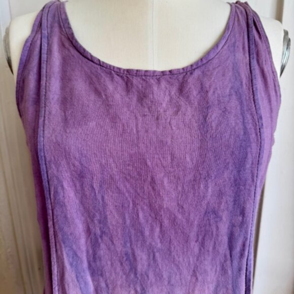 CYNTHIA ASHBY Dusty Purple Linen A-line Maxi Lagenlook Dress Size Med - Picture 3 of 9